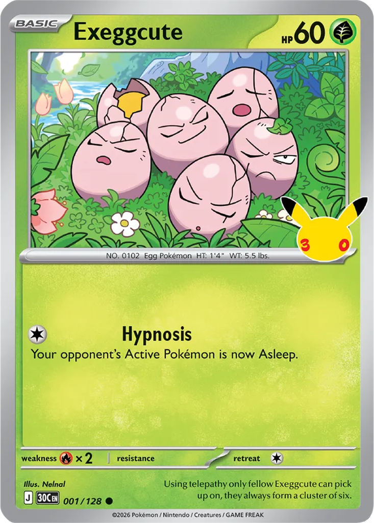 30th Celebration 001/128 Exeggcute