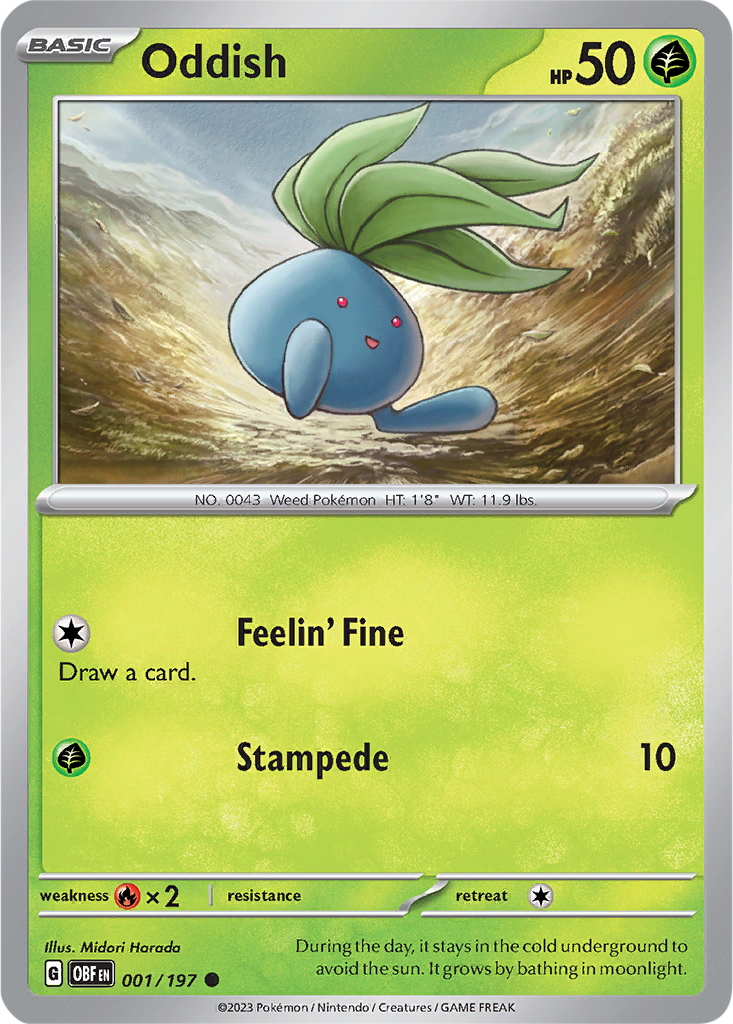 Obsidian Flames 001/197 Oddish