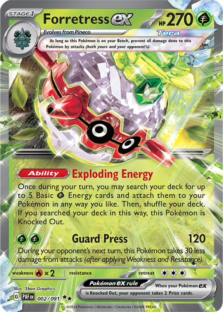 Paldean Fates 002/091 Forretress ex