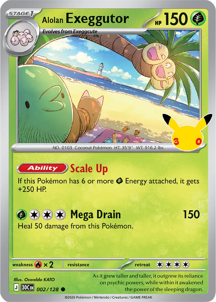 30th Celebration 002/128 Alolan Exeggutor