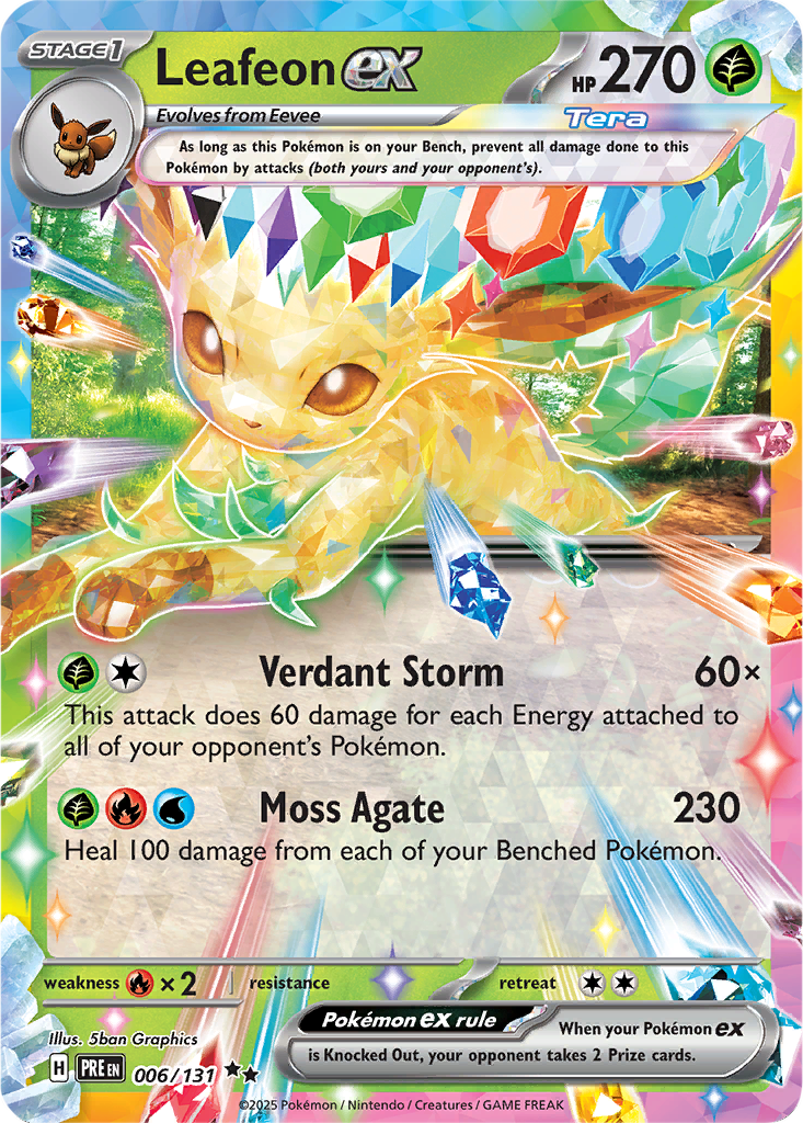 Prismatic Evolutions 006/131 Leafeon ex