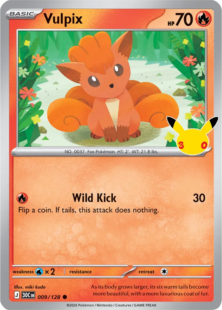 30th Celebration 009/128 Vulpix
