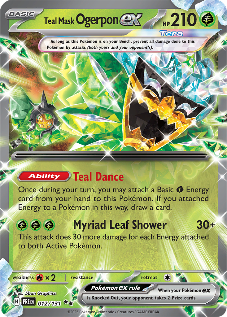 Prismatic Evolutions 012/131 Teal Mask Ogerpon ex