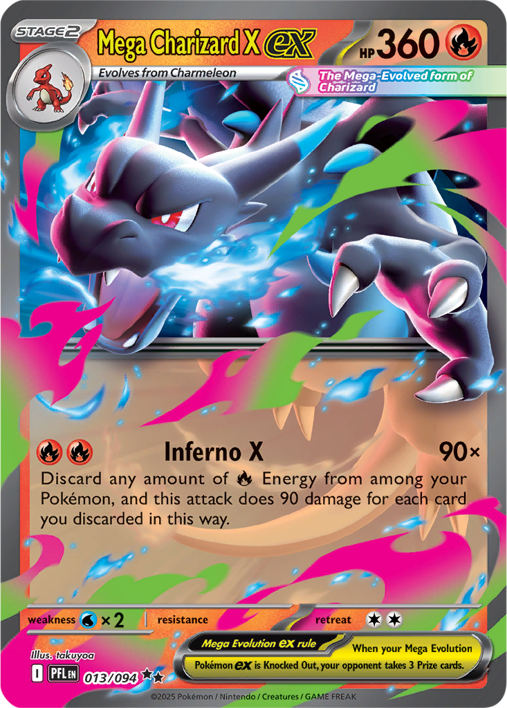 Phantasmal Flames 013/094 Mega Charizard X ex