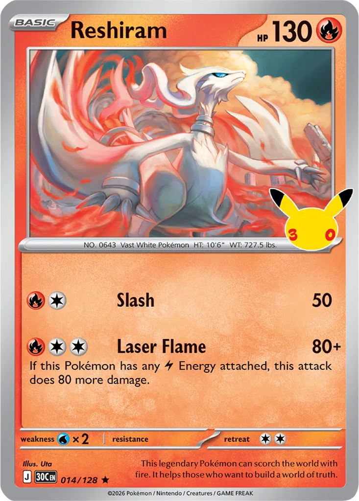 30th Celebration 014/128 Reshiram