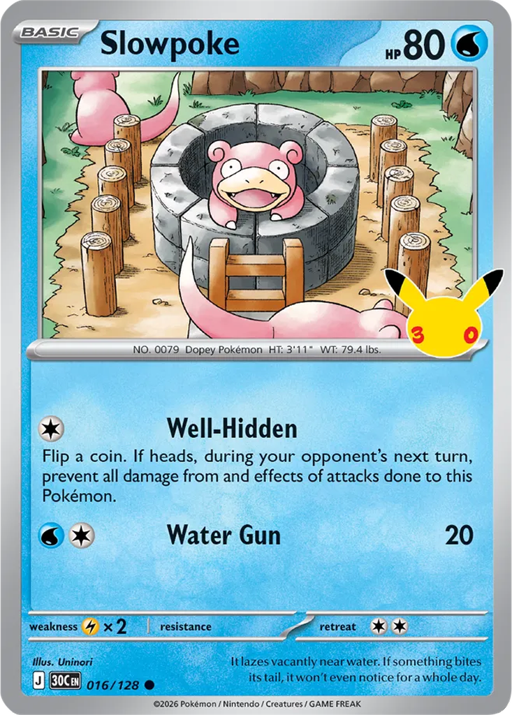 30th Celebration 016/128 Slowpoke