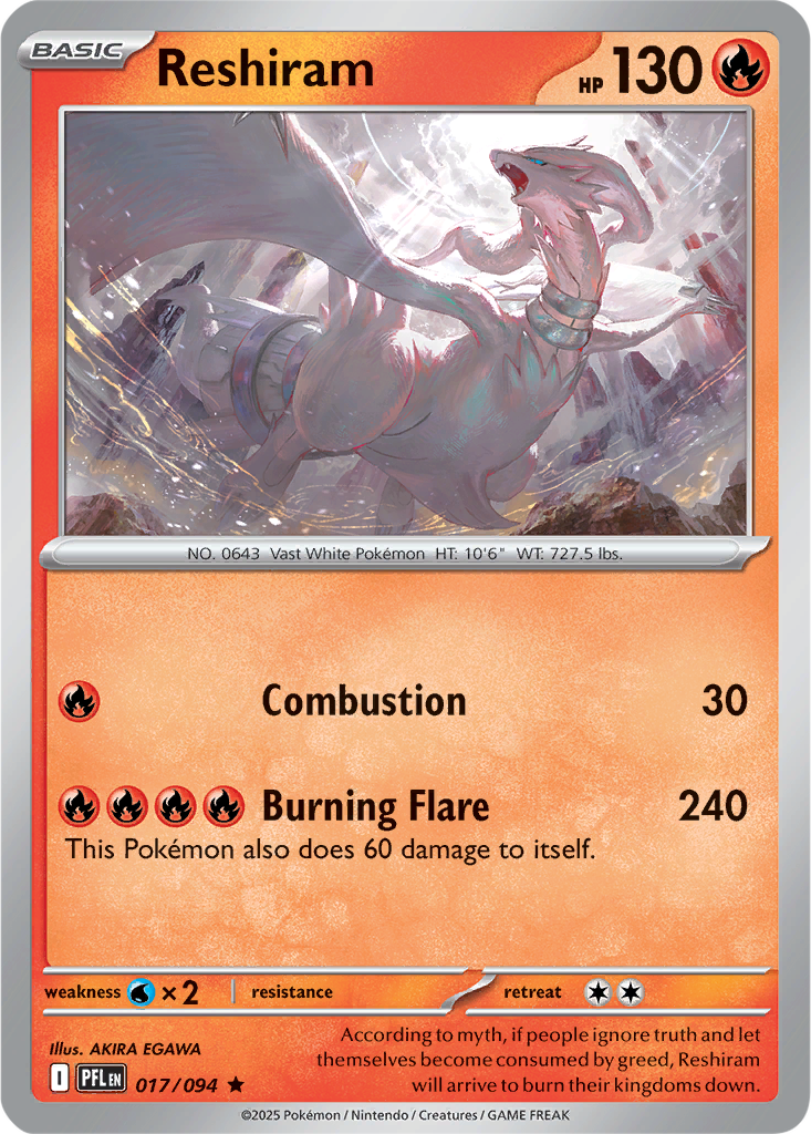 Phantasmal Flames 017/094 Reshiram