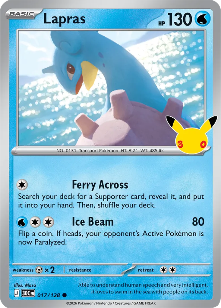 30th Celebration 017/128 Lapras