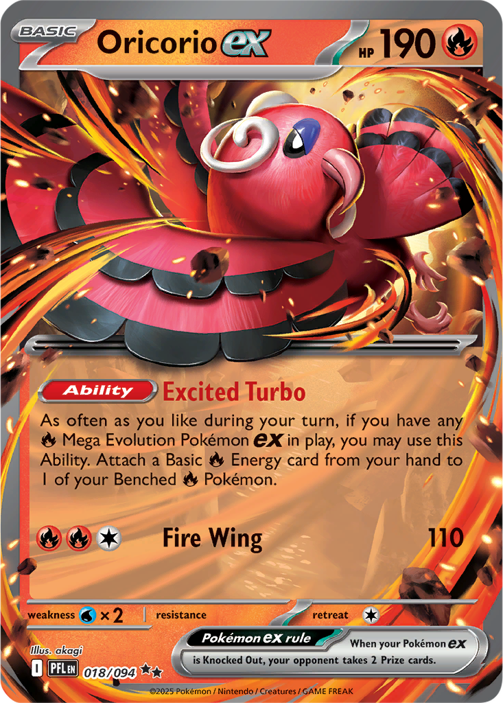 Phantasmal Flames 018/094 Oricorio ex