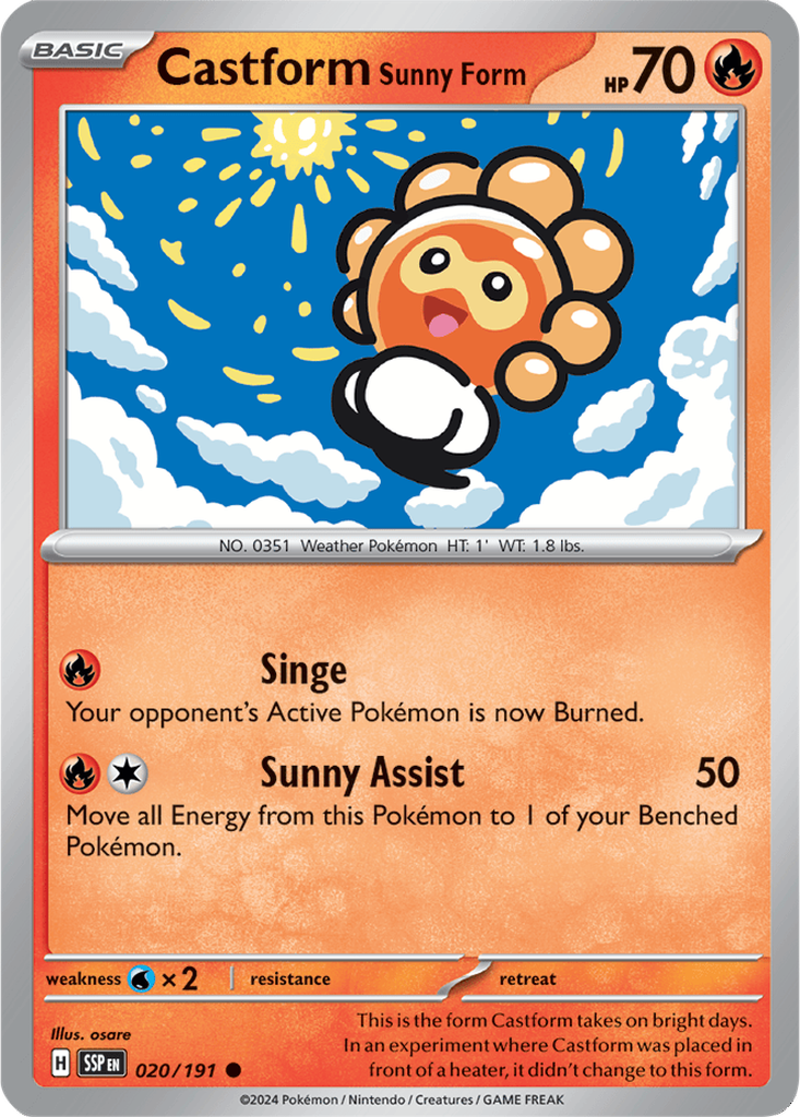 Surging Sparks 020/191 Castform Sunny Form