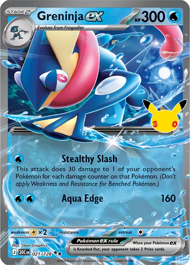 30th Celebration 021/128 Greninja ex