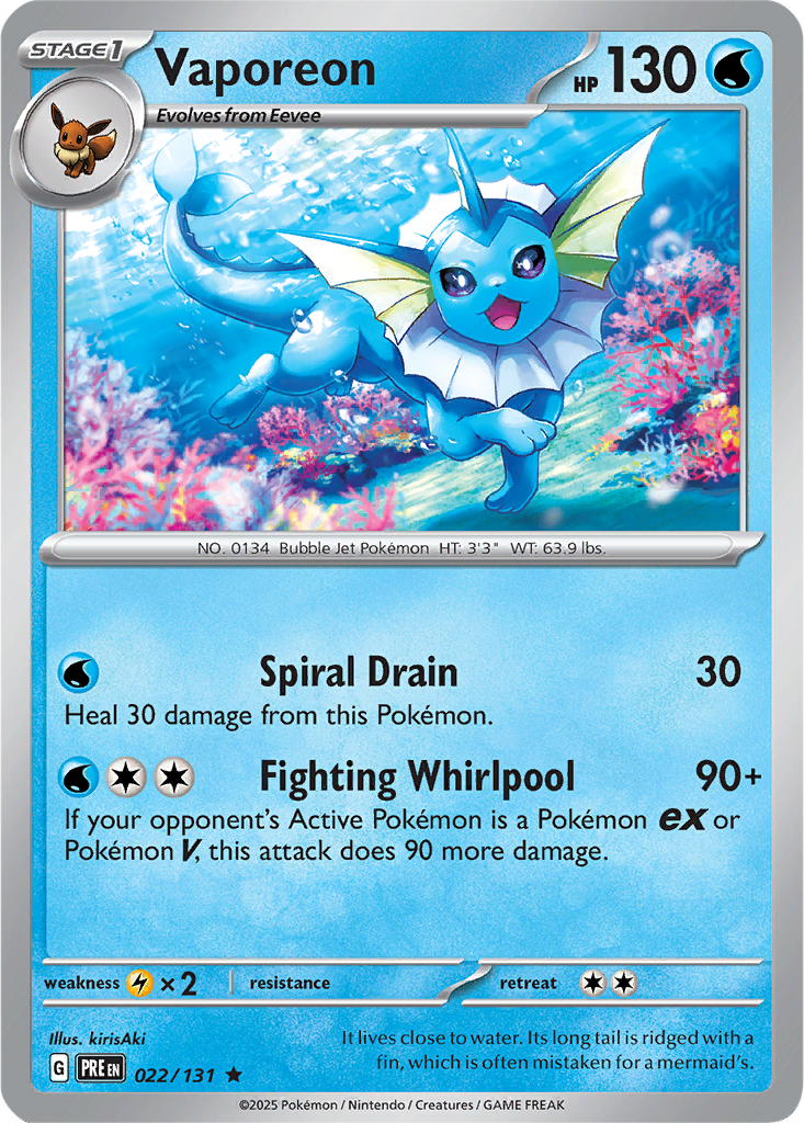 Prismatic Evolutions 022/131 Vaporeon