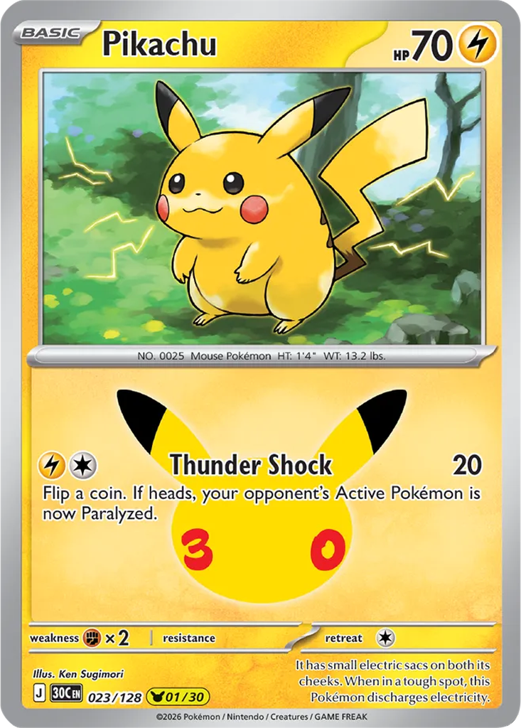 30th Celebration 023/128 Pikachu