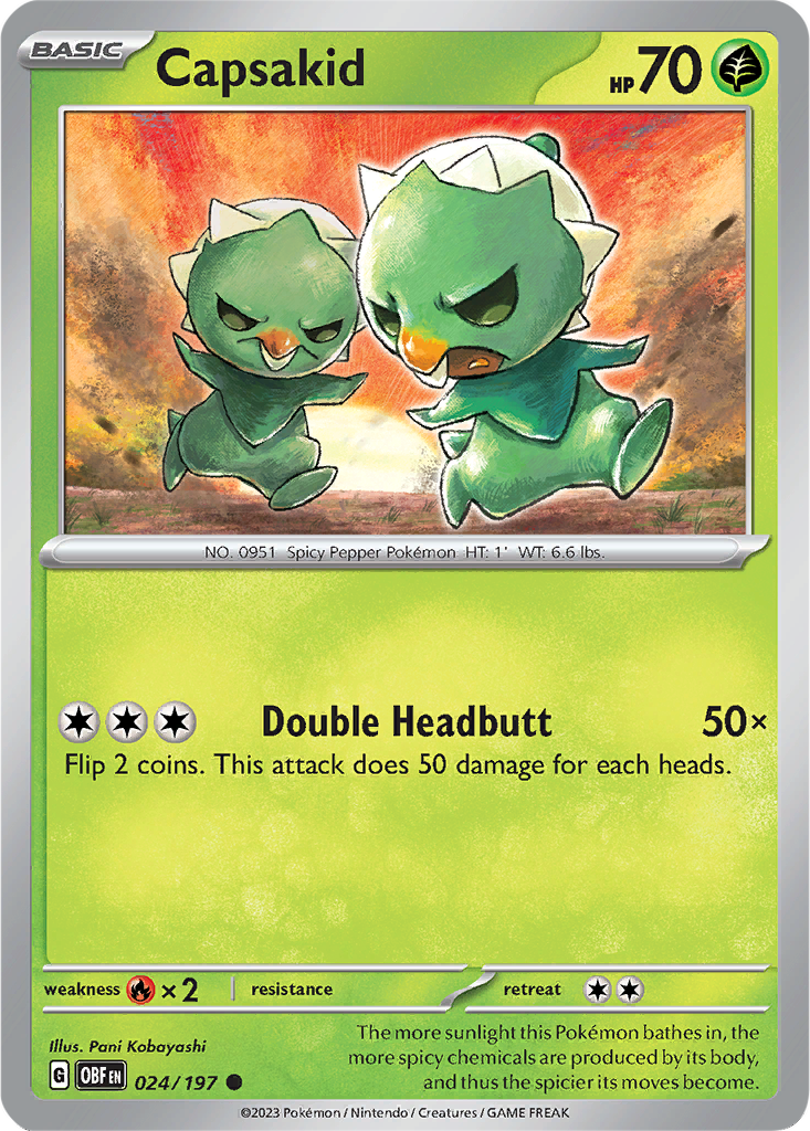 Obsidian Flames 024/197 Capsakid