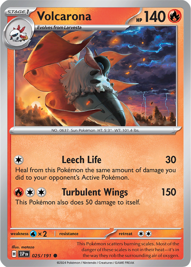Surging Sparks 025/191 Volcarona