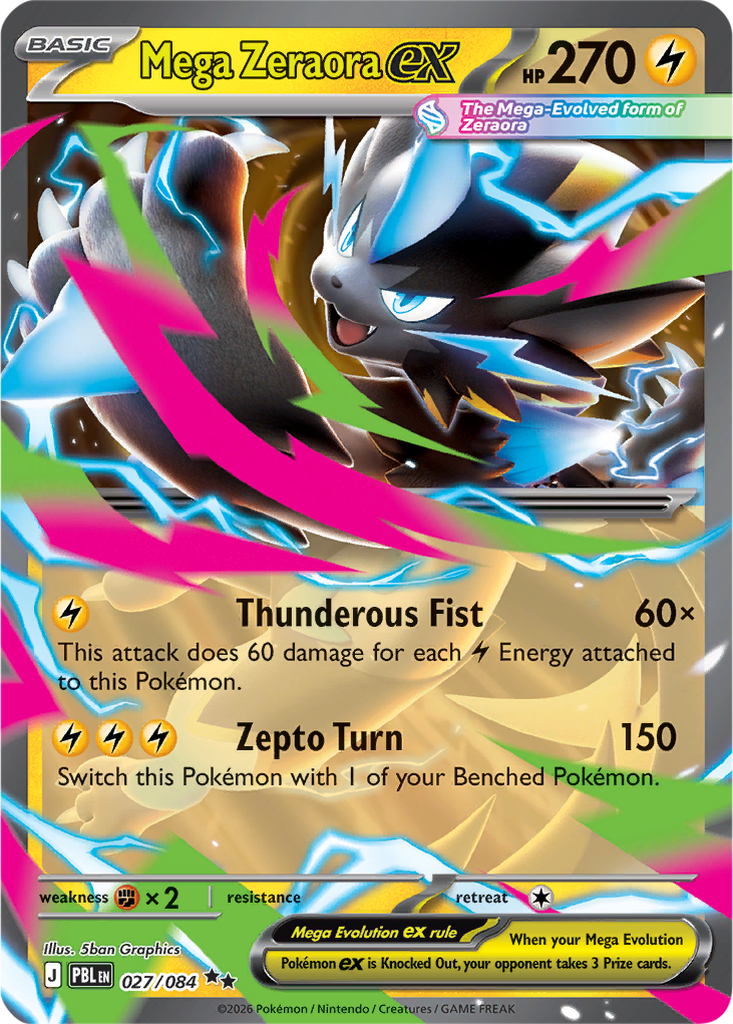 Pitch Black 027/084 Mega Zeraora ex