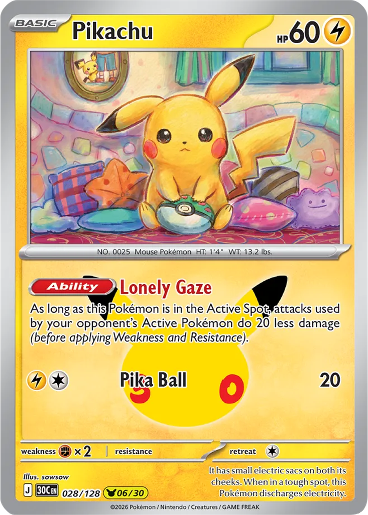 30th Celebration 028/128 Pikachu