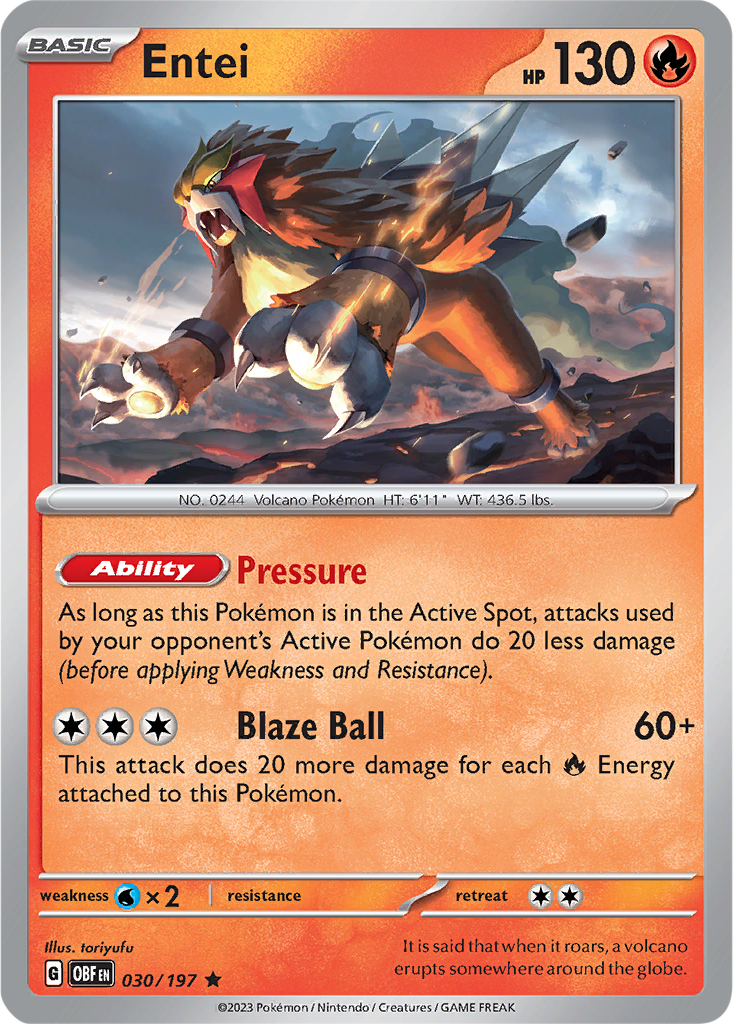 Obsidian Flames 030/197 Entei