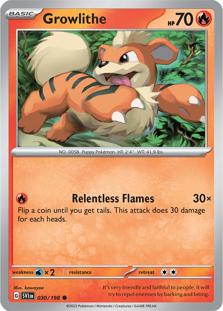 Scarlet & Violet 030/198 Growlithe