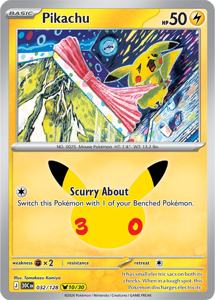30th Celebration 032/128 Pikachu