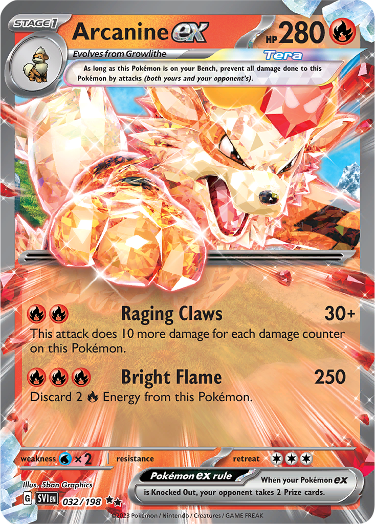 Scarlet & Violet 032/198 Arcanine ex