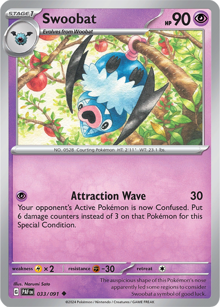 Paldean Fates 033/091 Swoobat