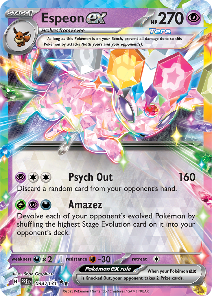 Prismatic Evolutions 034/131 Espeon ex