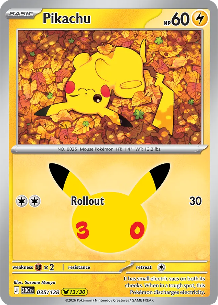 30th Celebration 035/128 Pikachu