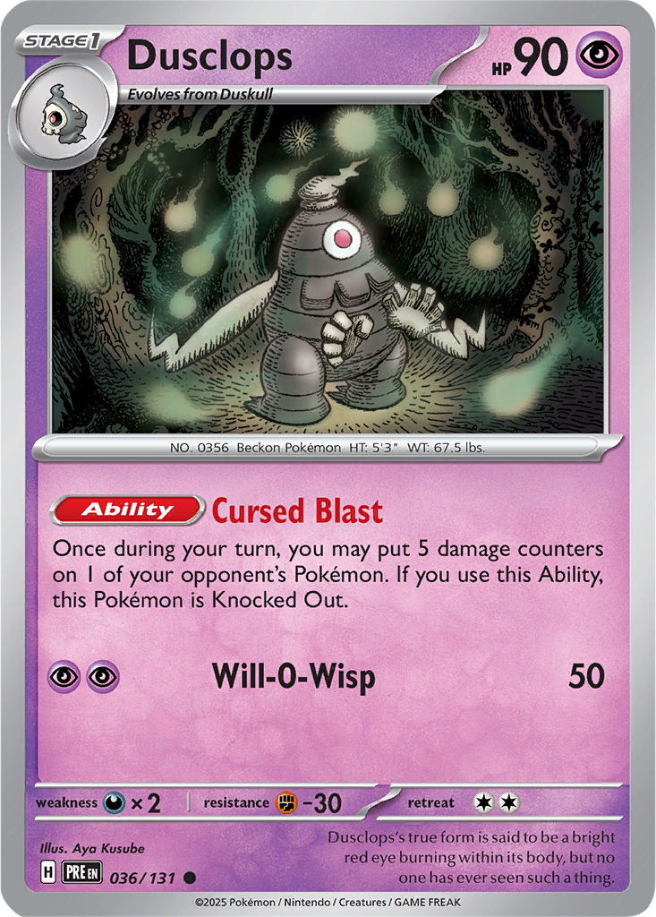 Prismatic Evolutions 036/131 Dusclops