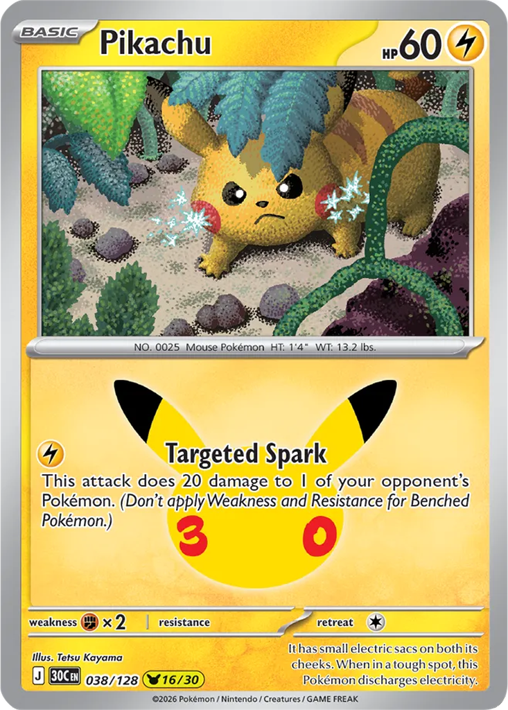 30th Celebration 038/128 Pikachu