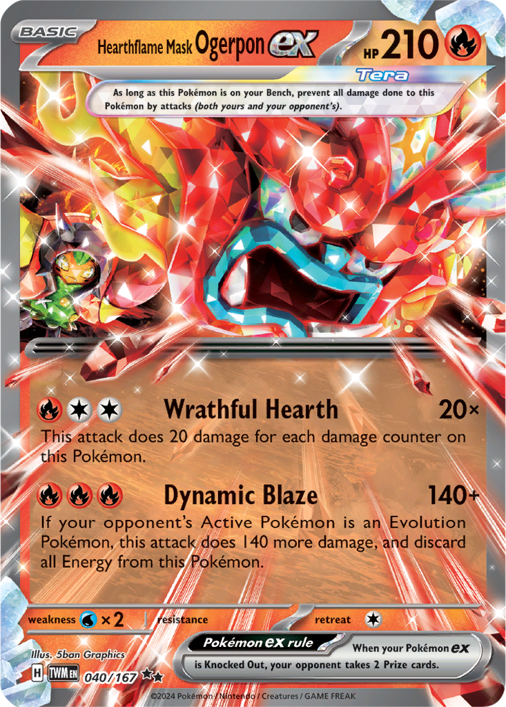 Twilight Masquerade 040/167 Hearthflame Mask Ogerpon ex