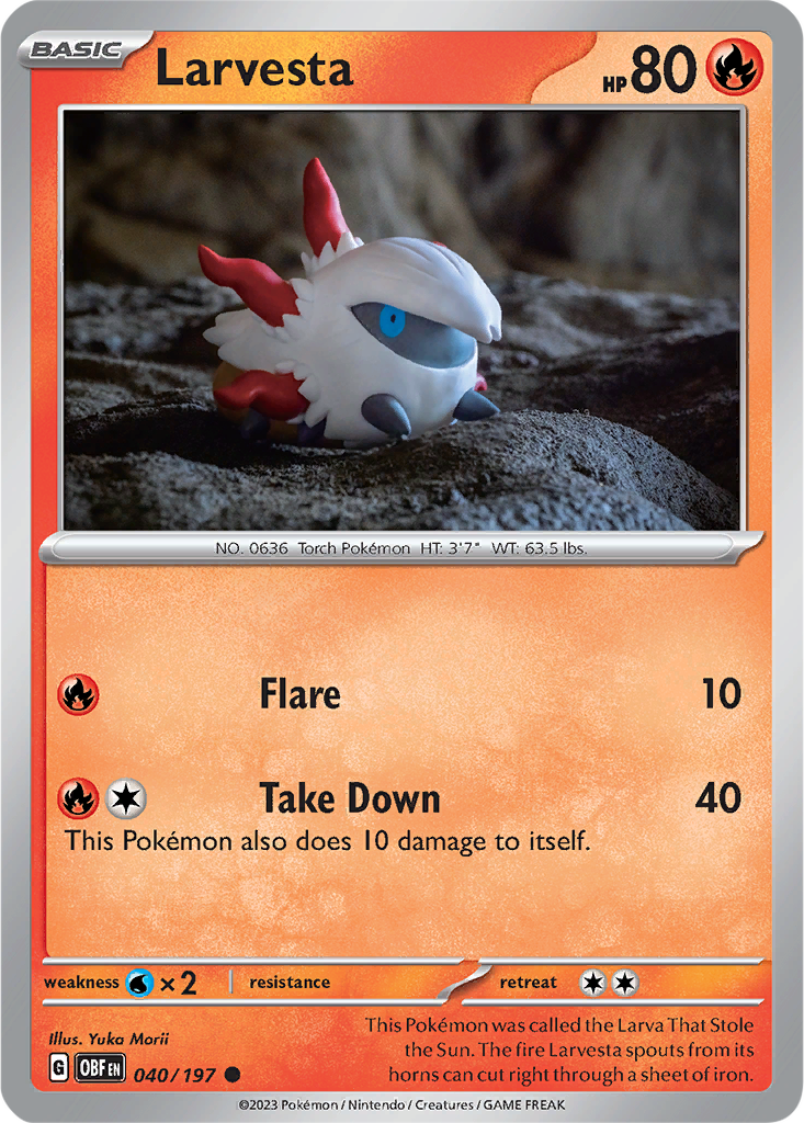 Obsidian Flames 040/197 Larvesta