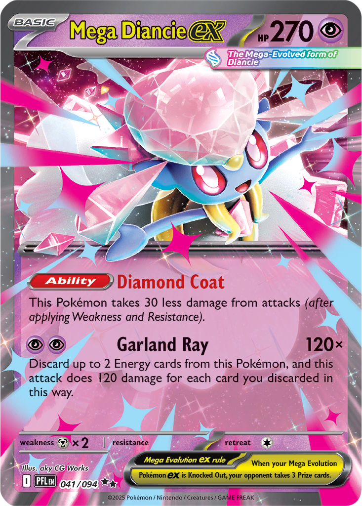 Phantasmal Flames 041/094 Mega Diancie ex