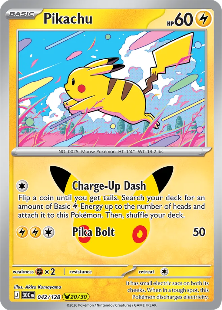 30th Celebration 042/128 Pikachu