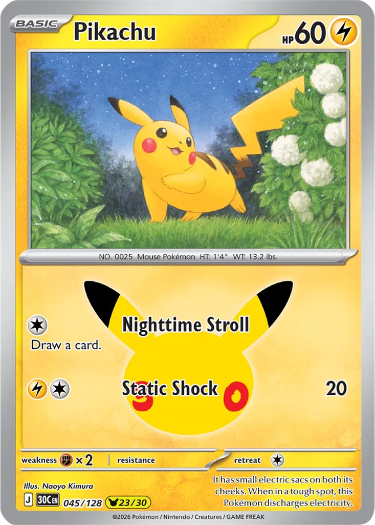 30th Celebration 045/128 Pikachu
