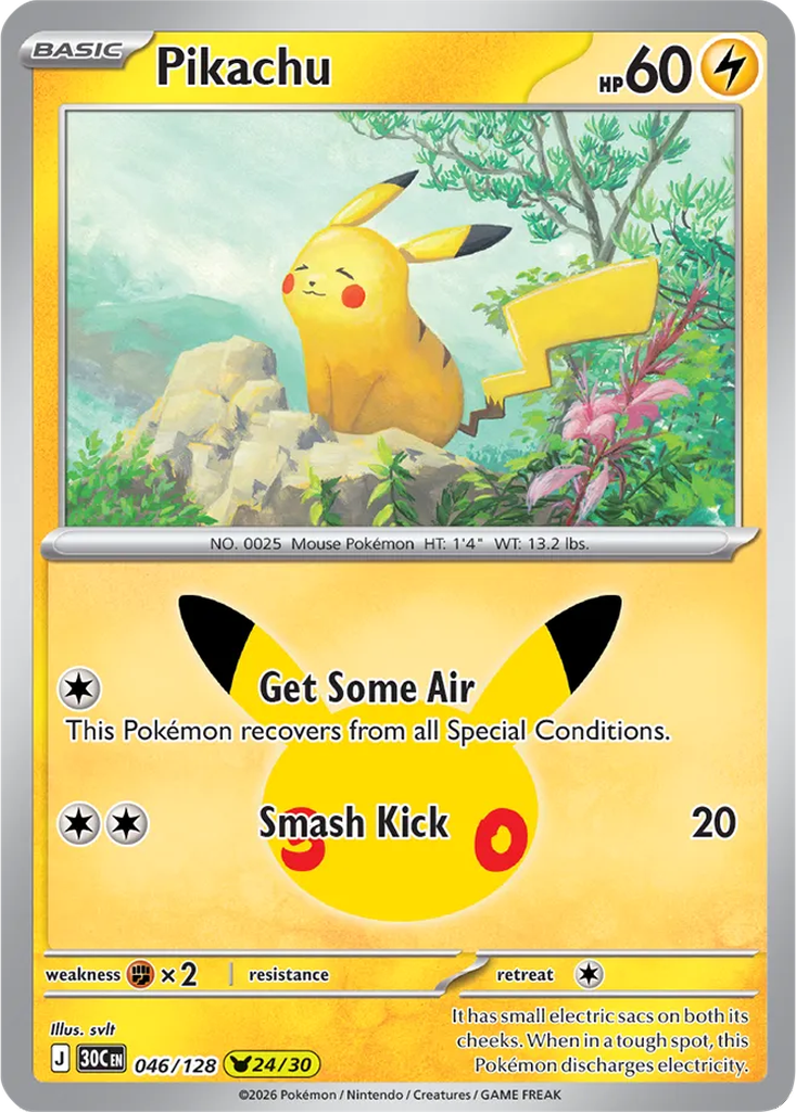30th Celebration 046/128 Pikachu