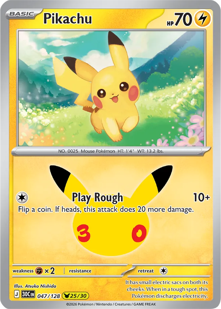 30th Celebration 047/128 Pikachu