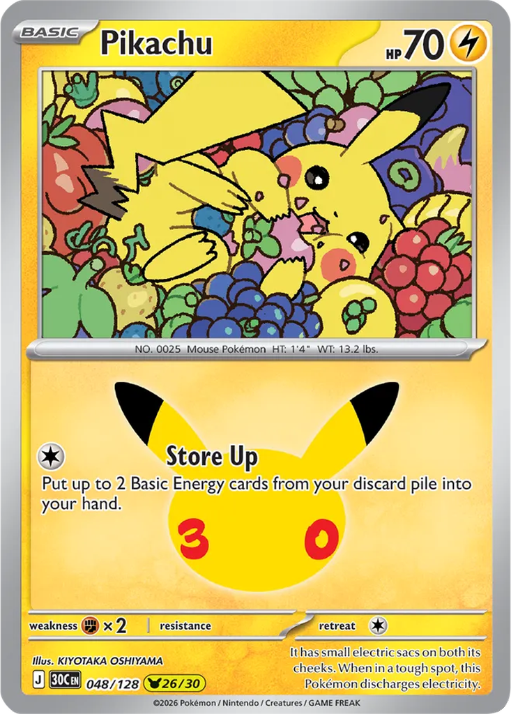 30th Celebration 048/128 Pikachu