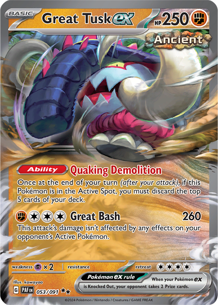 Paldean Fates 053/091 Great Tusk ex