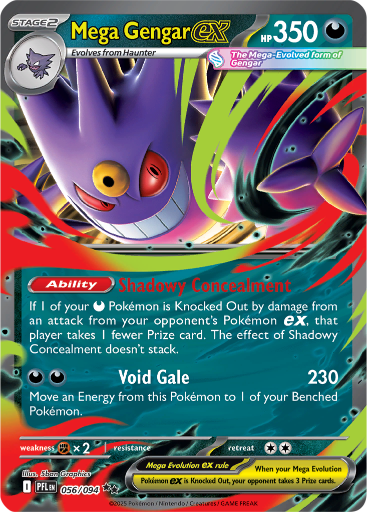 Phantasmal Flames 056/094 Mega Gengar ex