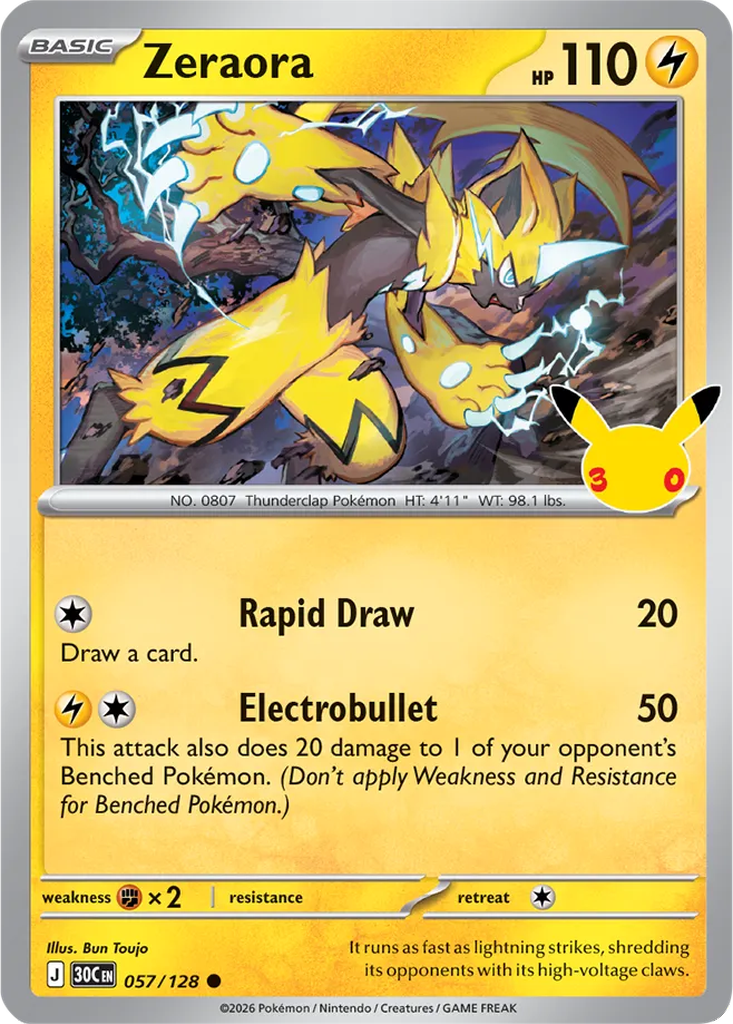 30th Celebration 057/128 Zeraora
