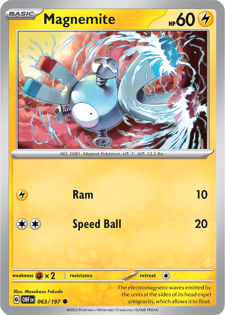 Obsidian Flames 063/197 Magnemite