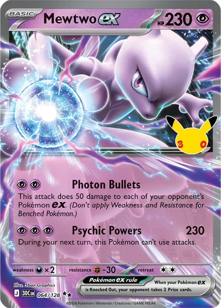 30th Celebration 064/128 Mewtwo ex