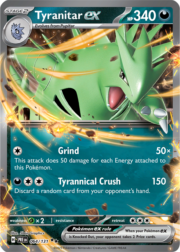 Prismatic Evolutions 064/131 Tyranitar ex