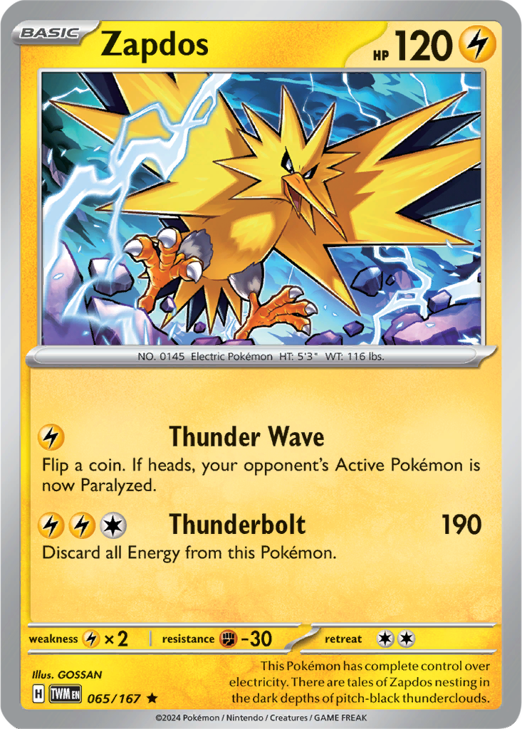 Twilight Masquerade 065/167 Zapdos