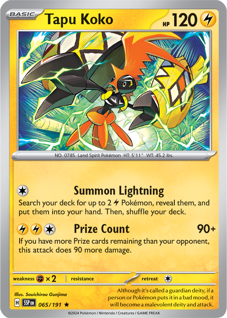 Surging Sparks 065/191 Tapu Koko