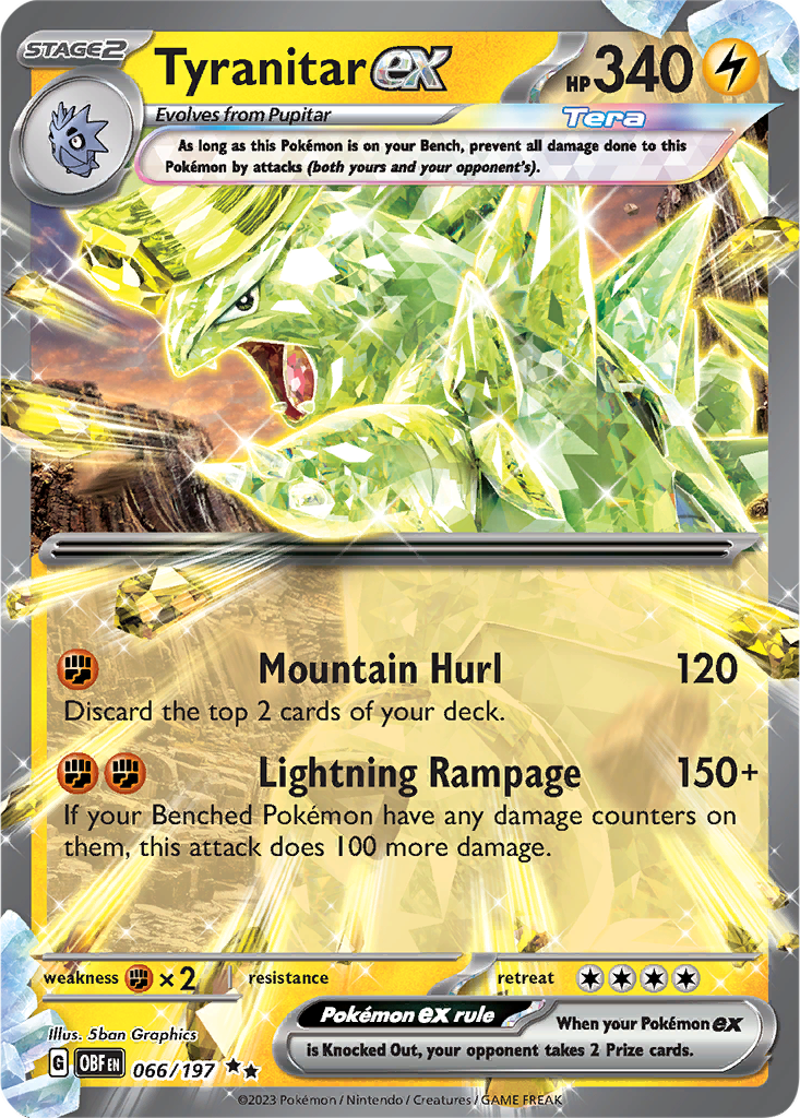 Obsidian Flames 066/197 Tyranitar ex