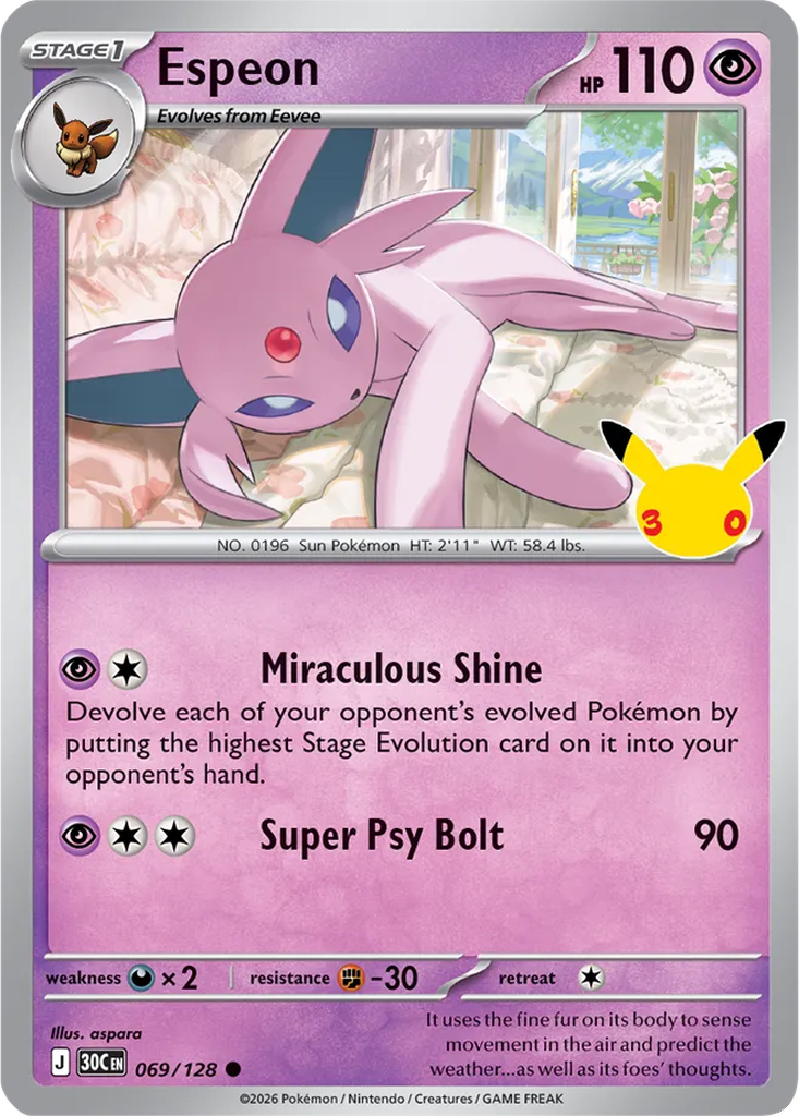 30th Celebration 069/128 Espeon