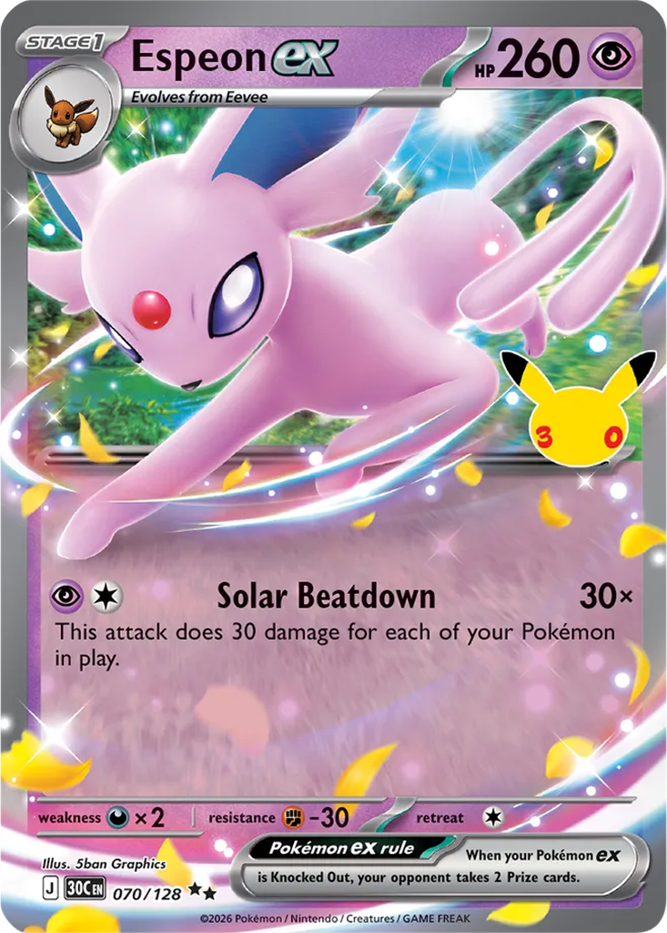 30th Celebration 070/128 Espeon ex