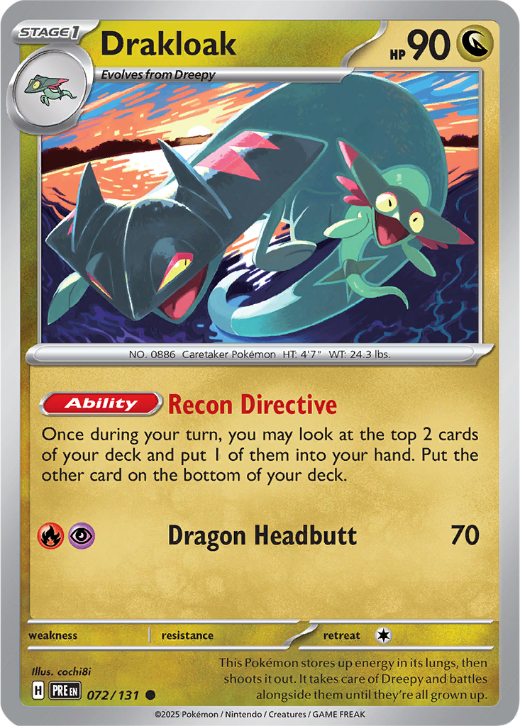 Prismatic Evolutions 072/131 Drakloak